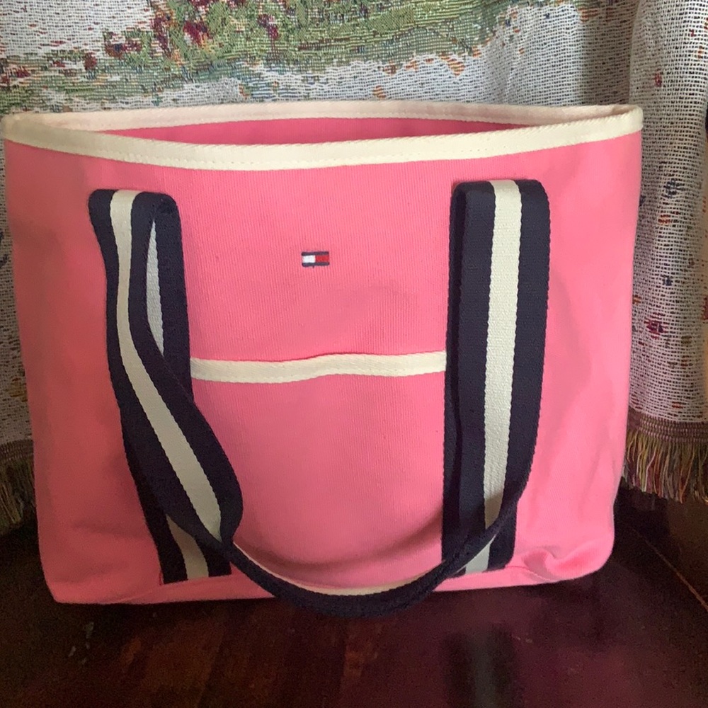 Tommy Hilfiger canvas bag 15" x 10 1/2"